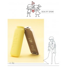 Remax Couples One Pairs 5500mAh Fast Charging Portable Universal External Battery Power Bank - Yellow and White